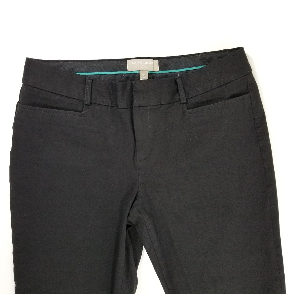 Banana Republic Sloan Fit Black Ankle Pants Sz 10